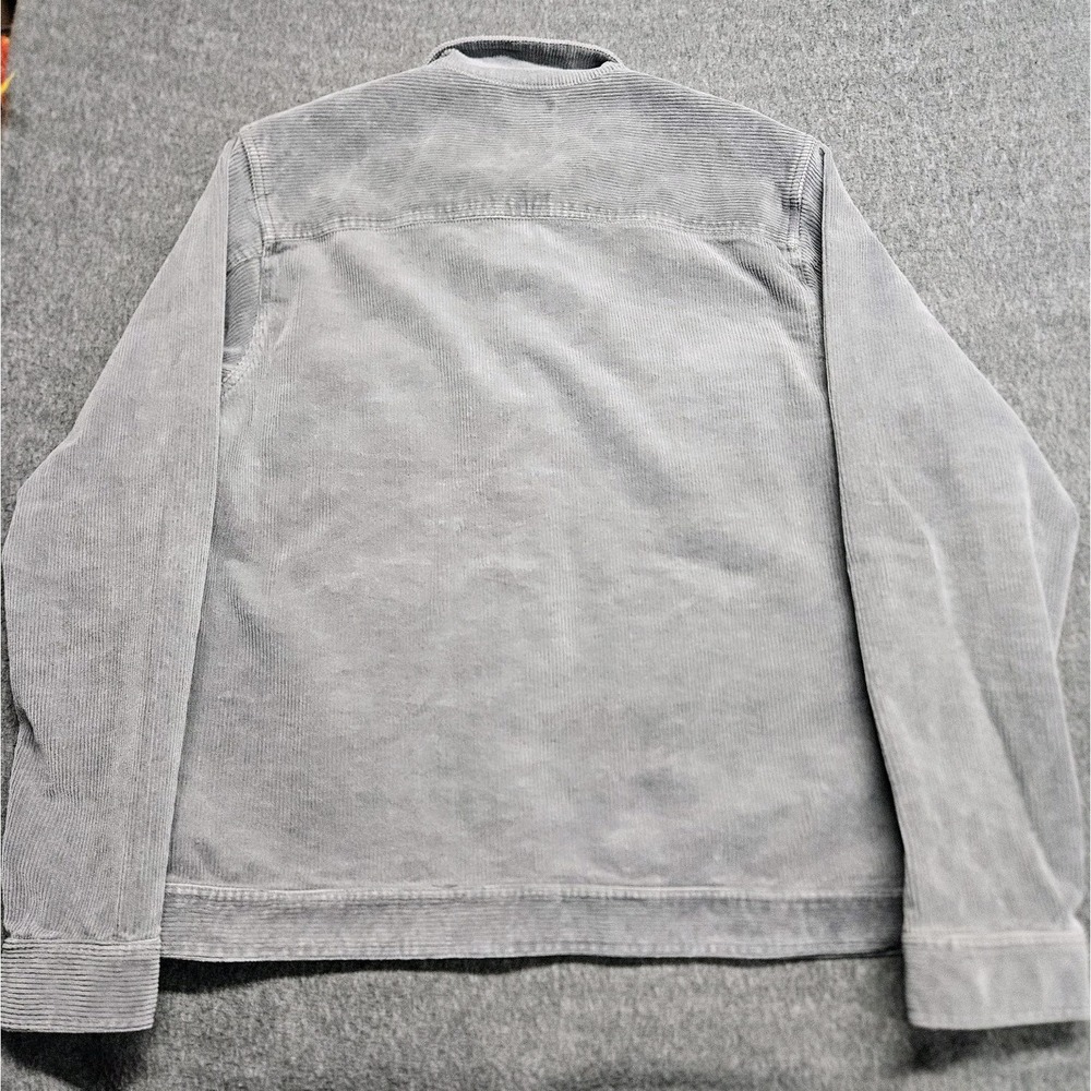 Carbon 2 Cobalt Jacket Mens L Gray Chore Coat Corduroy Pockets - Picture 9 of 10